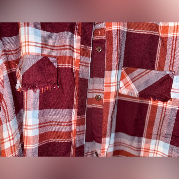 SIGNATURE STUDIO - SIZE XL WOMENS PLAID BUTTON-DOWN SHIRT FALL COLORS - Picture 2 of 3